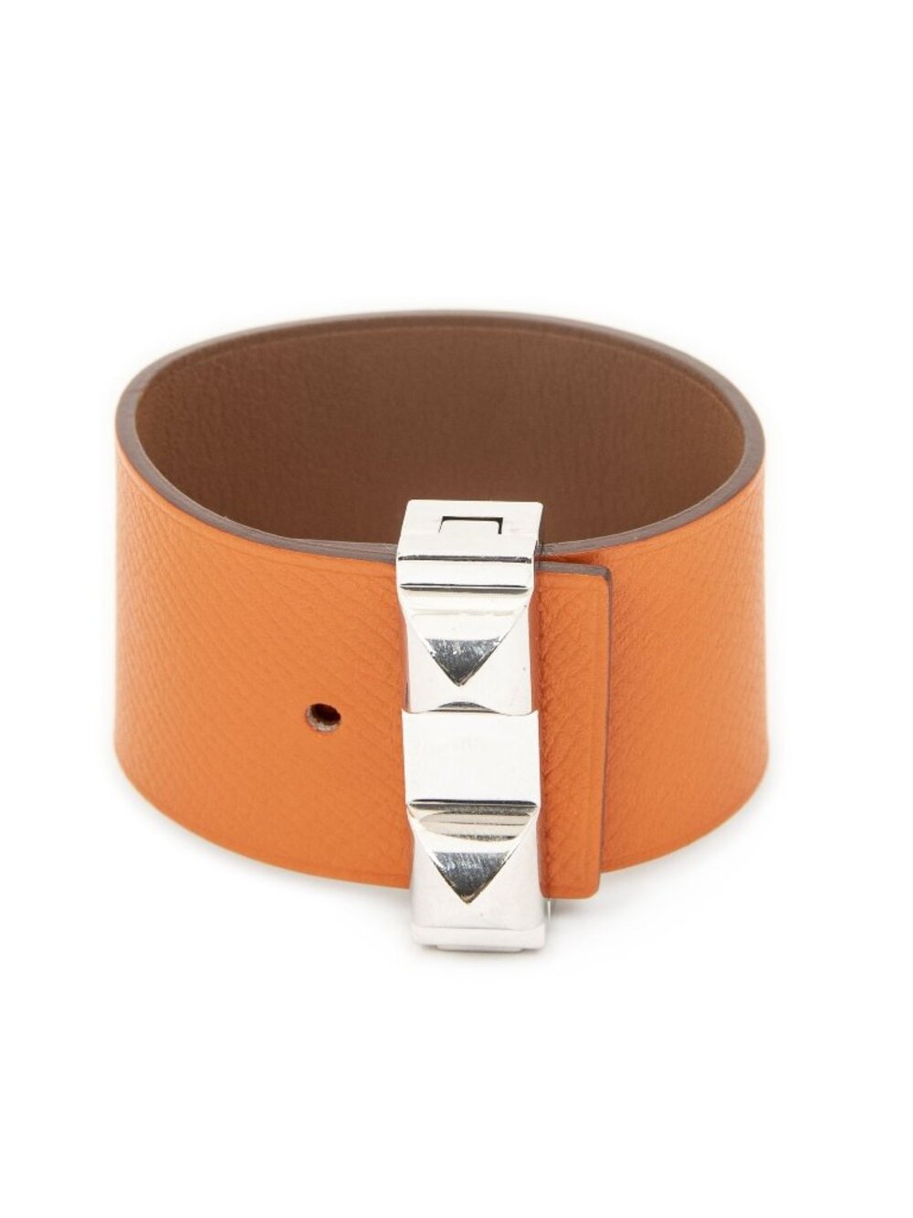 Hermes Collier Cyan Bracelet Orange Epsom Leather